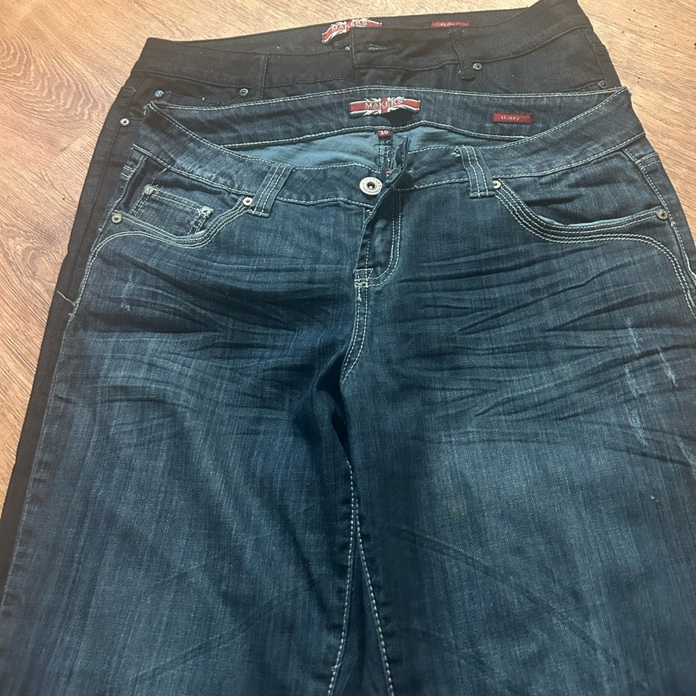 Tall woman’s jeans .. Bundle two pair … black and dark blue …